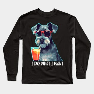 Urban Canine Carousel Schnauzer Delight, Stylish Tee Collection Long Sleeve T-Shirt